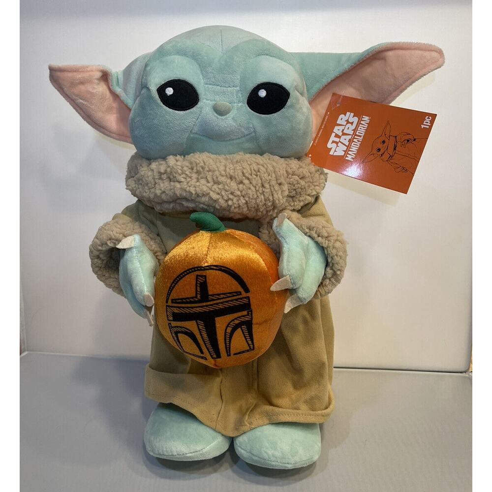 NWT Gemmy 18 in Disney The Mandalorian Baby Yoda Halloween Greeter Pumpkin